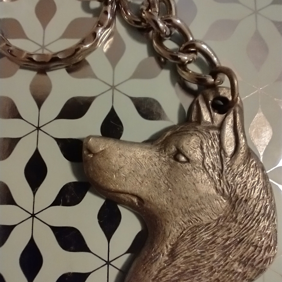 Key Ring 🌅Pewter Husky Key Ring Charm - Picture 3 of 6